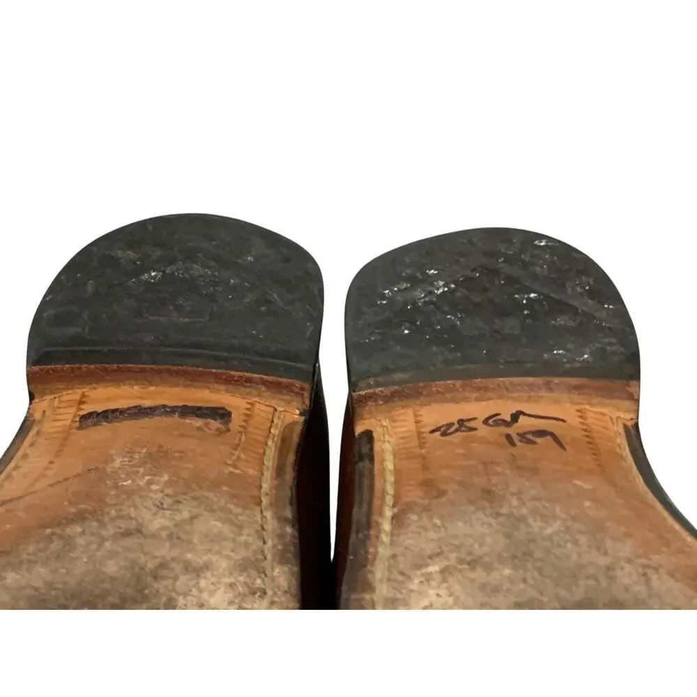 Allen Edmunds Brown Leather Kiltie Loafers Mens 10 D USA